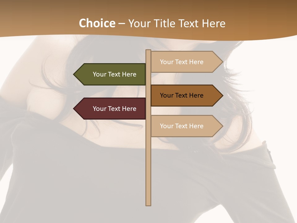 Nice And Attactive Brunette Wearing A Mini And Y Brown Dress PowerPoint Template