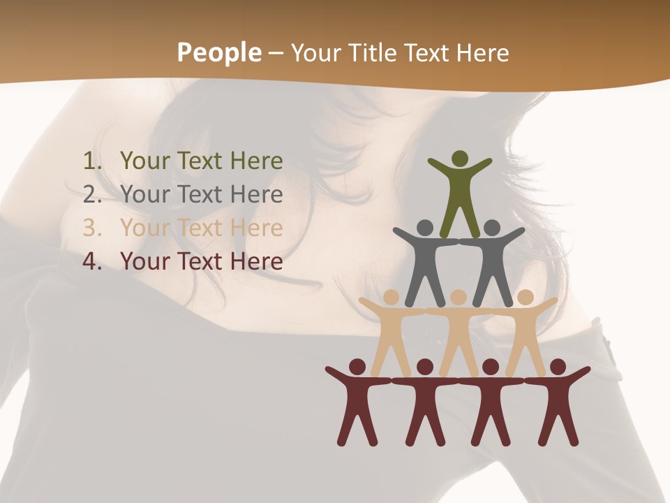 Nice And Attactive Brunette Wearing A Mini And Y Brown Dress PowerPoint Template