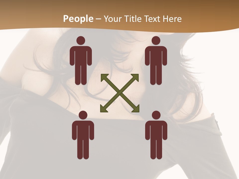 Nice And Attactive Brunette Wearing A Mini And Y Brown Dress PowerPoint Template