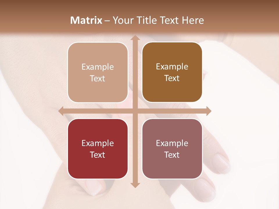 Two Hands Touching Each Other With A Brown Background PowerPoint Template