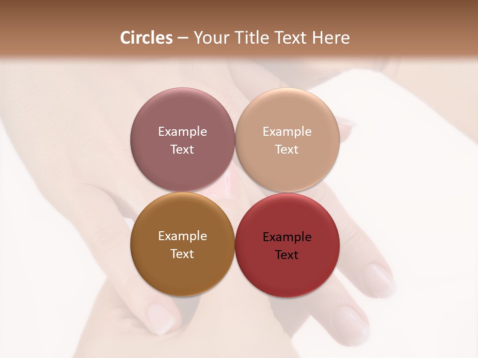 Two Hands Touching Each Other With A Brown Background PowerPoint Template