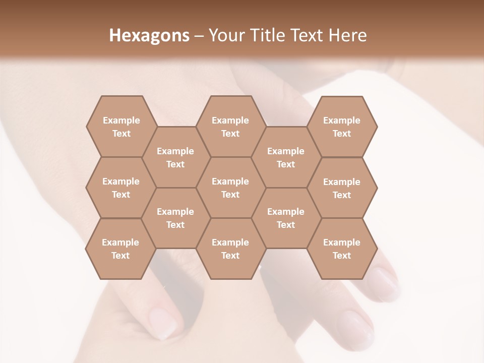 Two Hands Touching Each Other With A Brown Background PowerPoint Template