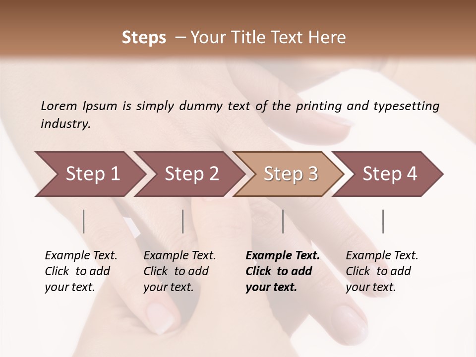 Two Hands Touching Each Other With A Brown Background PowerPoint Template