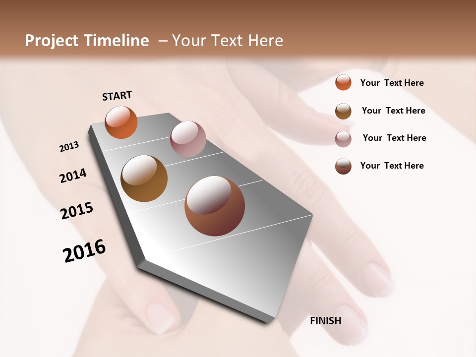 Two Hands Touching Each Other With A Brown Background PowerPoint Template