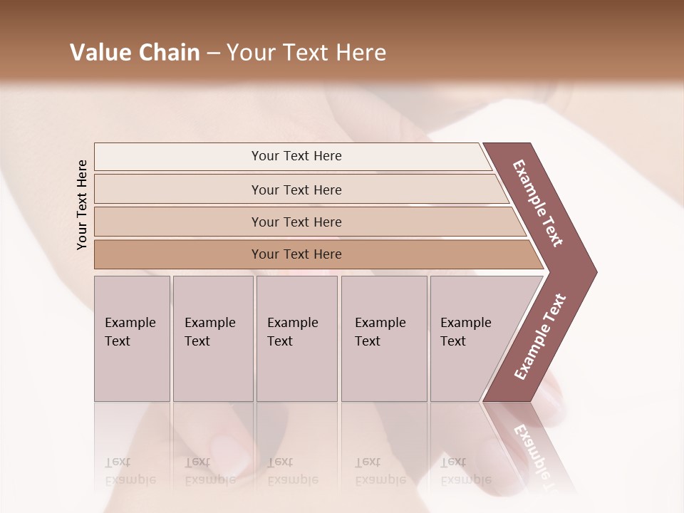 Two Hands Touching Each Other With A Brown Background PowerPoint Template