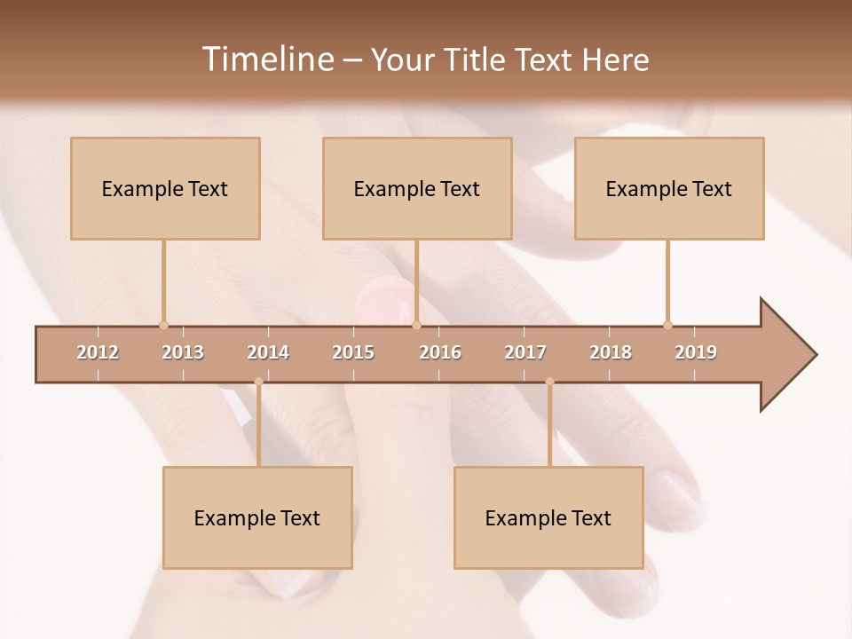 Two Hands Touching Each Other With A Brown Background PowerPoint Template