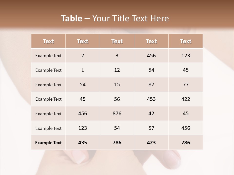 Two Hands Touching Each Other With A Brown Background PowerPoint Template