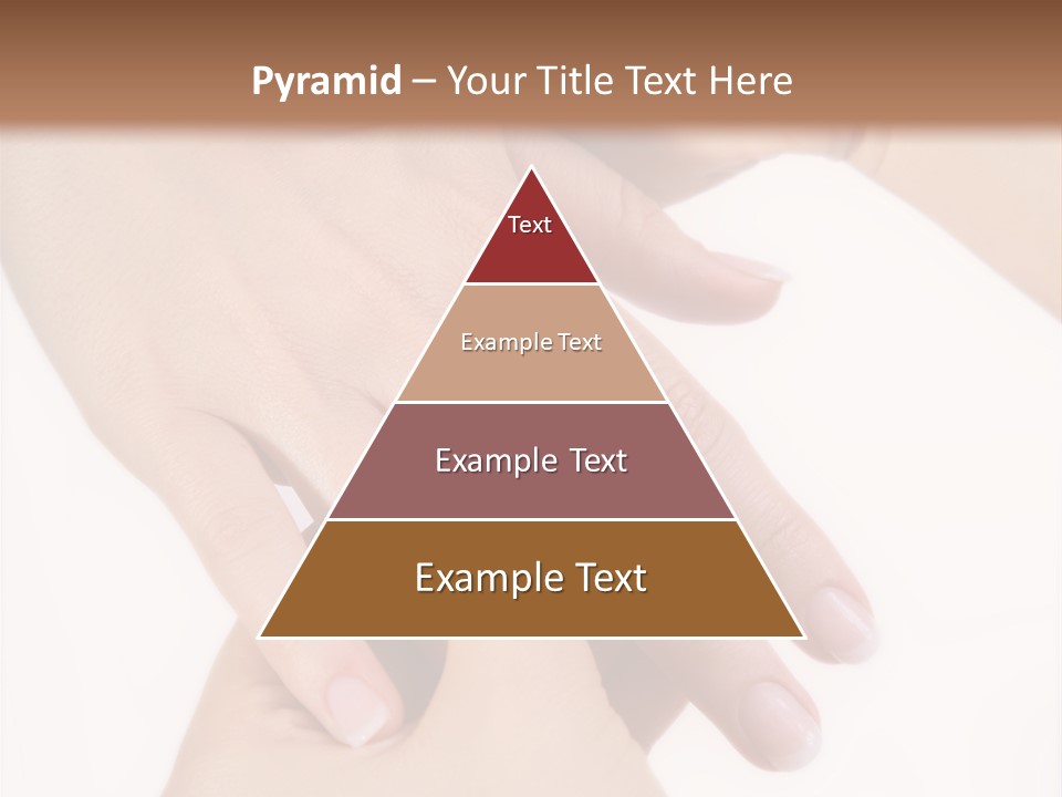 Two Hands Touching Each Other With A Brown Background PowerPoint Template