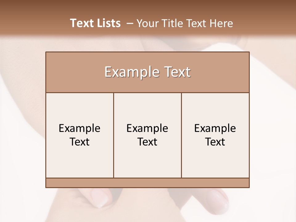 Two Hands Touching Each Other With A Brown Background PowerPoint Template