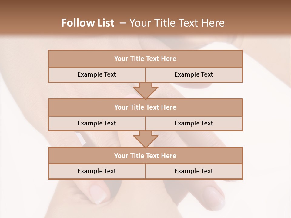 Two Hands Touching Each Other With A Brown Background PowerPoint Template
