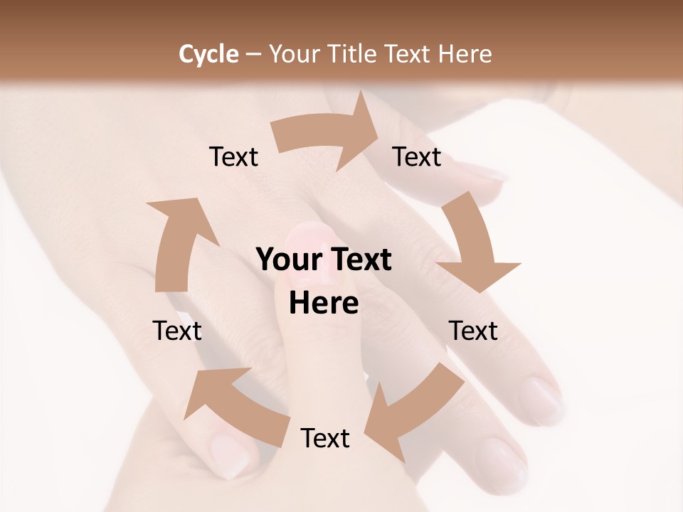 Two Hands Touching Each Other With A Brown Background PowerPoint Template