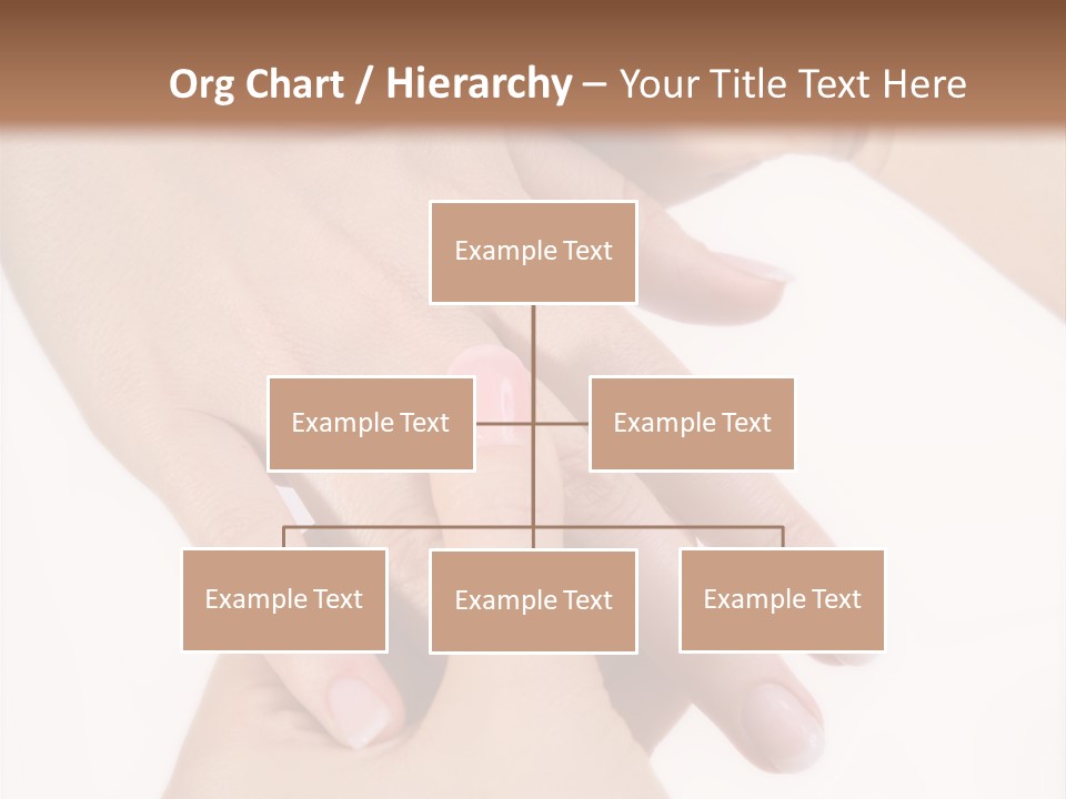 Two Hands Touching Each Other With A Brown Background PowerPoint Template