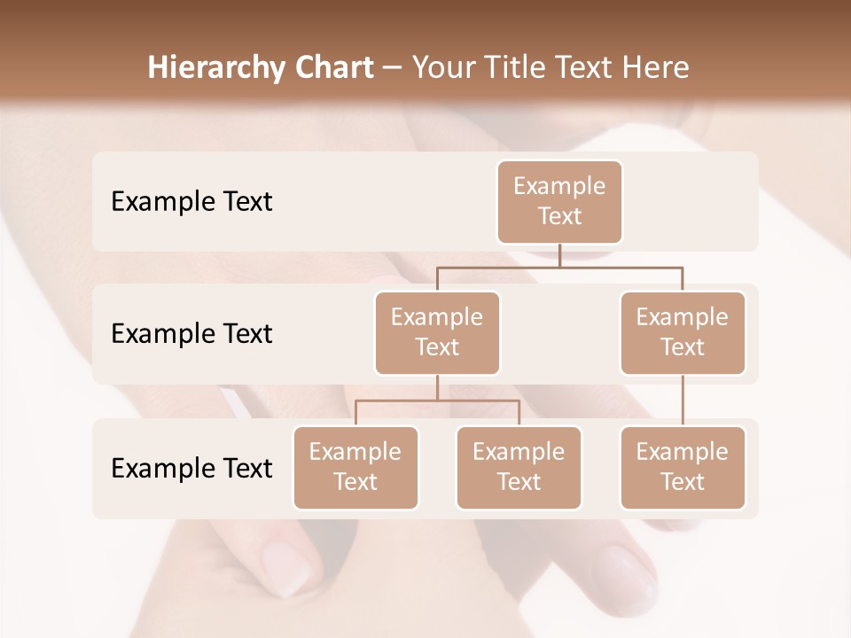 Two Hands Touching Each Other With A Brown Background PowerPoint Template