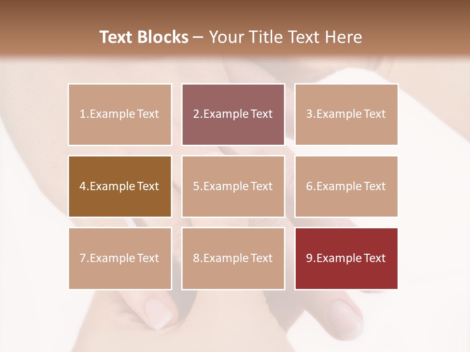 Two Hands Touching Each Other With A Brown Background PowerPoint Template