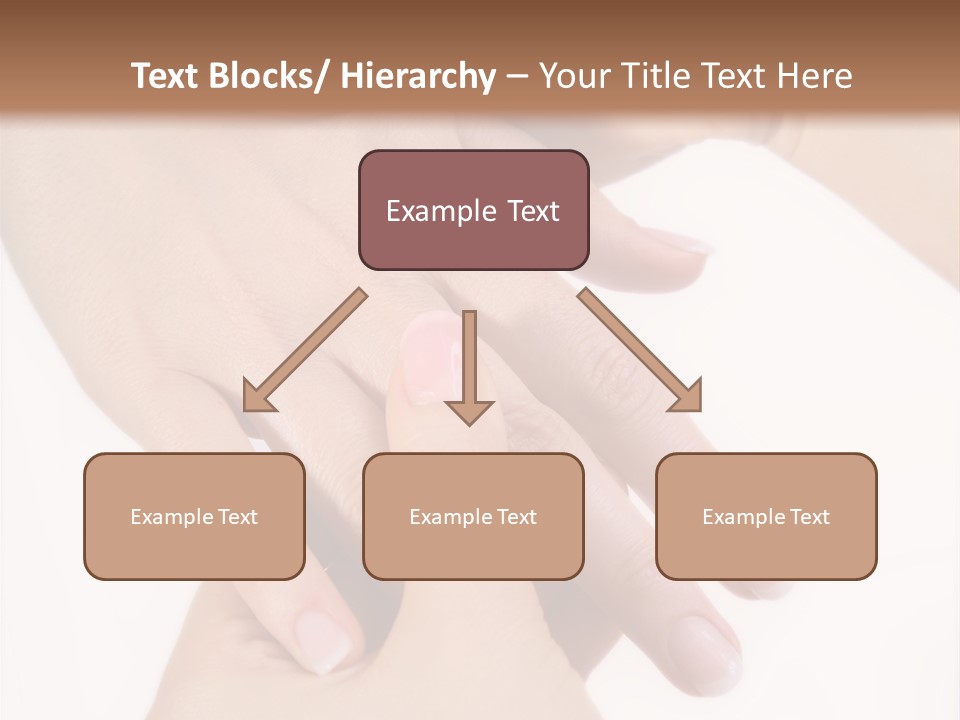 Two Hands Touching Each Other With A Brown Background PowerPoint Template