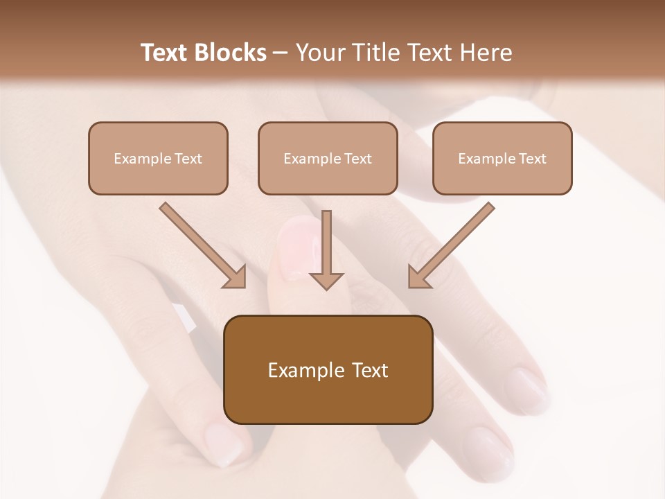 Two Hands Touching Each Other With A Brown Background PowerPoint Template