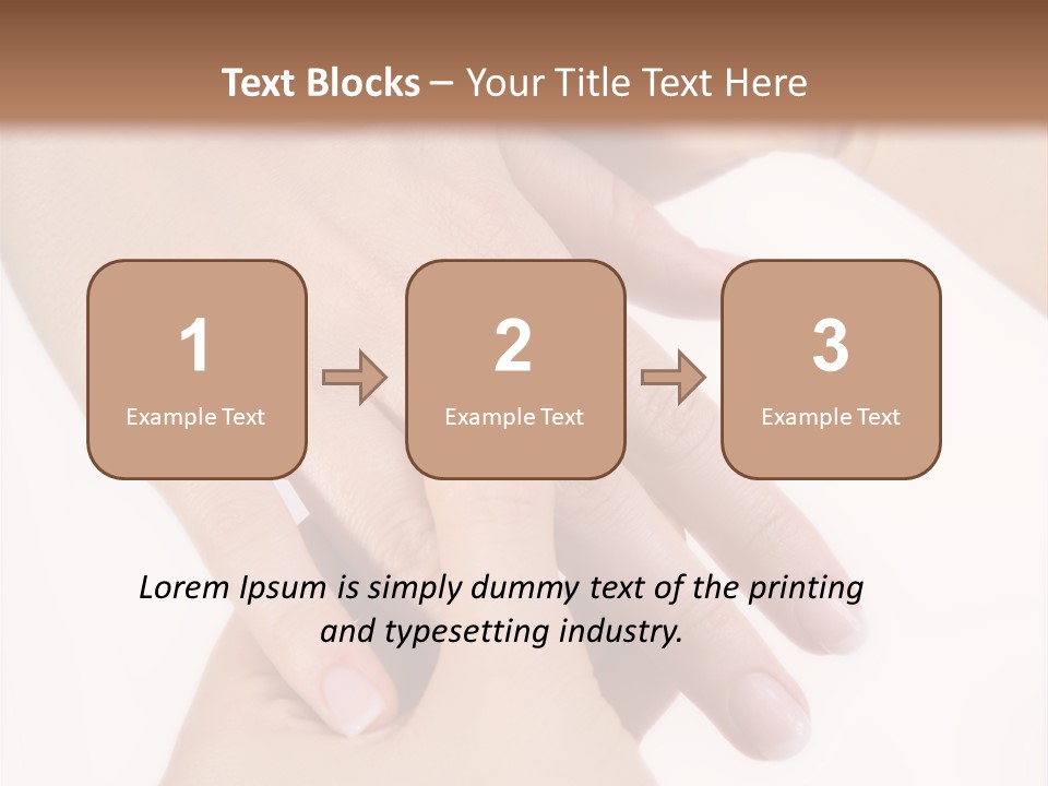 Two Hands Touching Each Other With A Brown Background PowerPoint Template