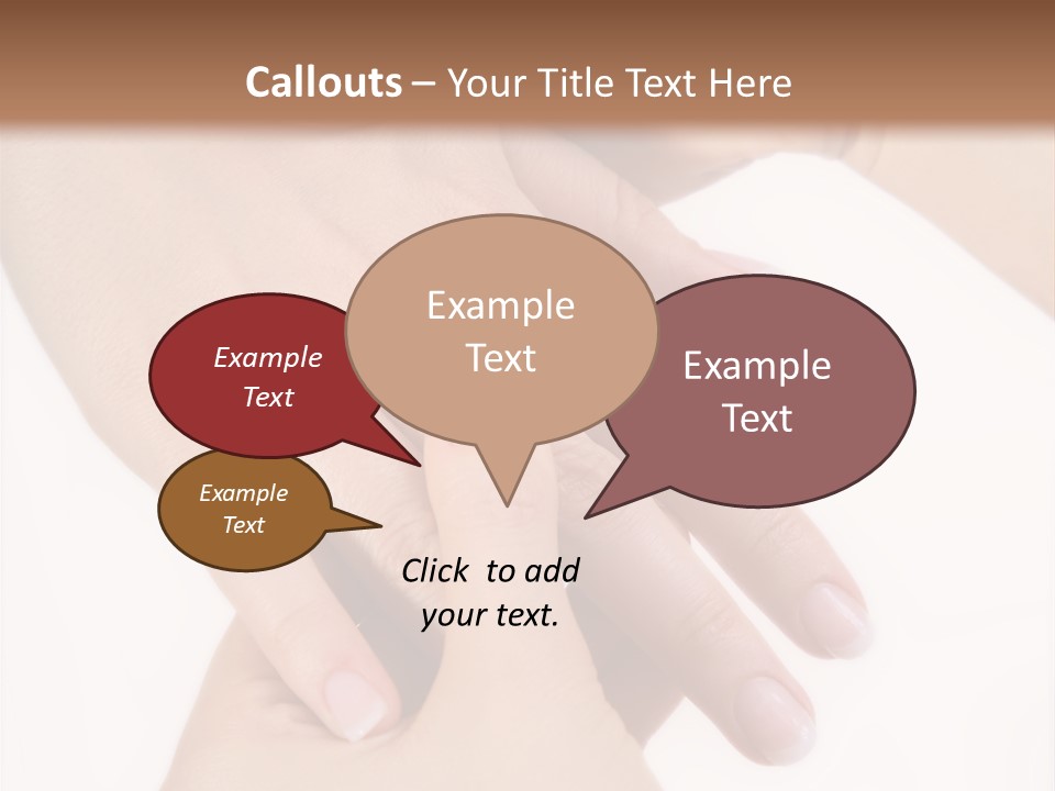 Two Hands Touching Each Other With A Brown Background PowerPoint Template