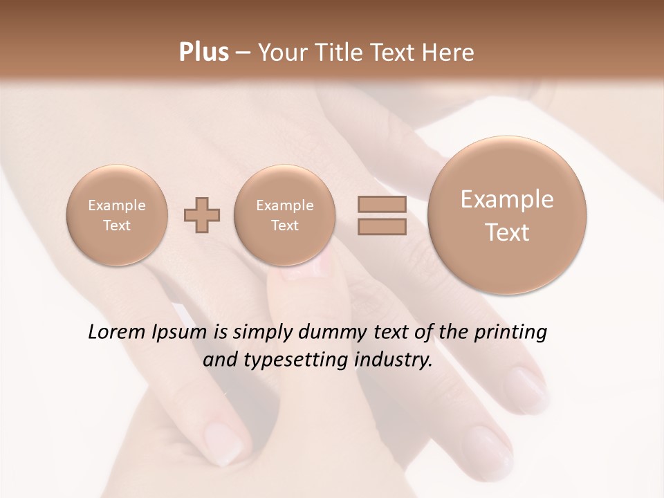 Two Hands Touching Each Other With A Brown Background PowerPoint Template