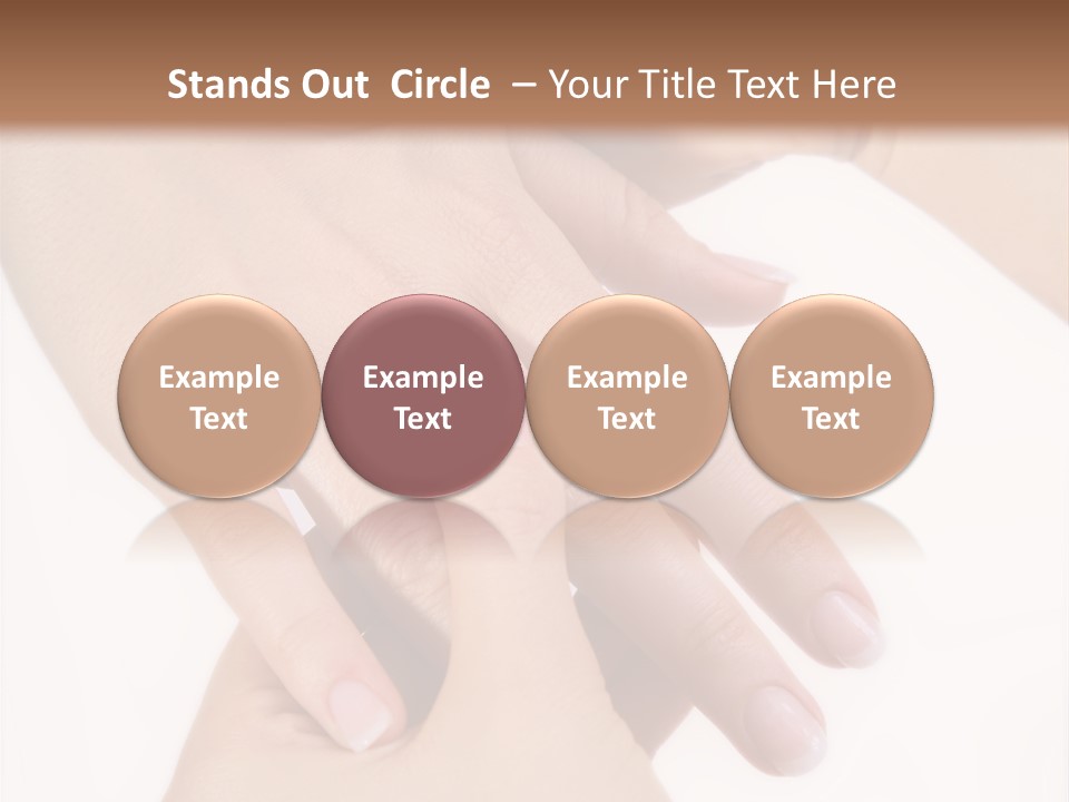 Two Hands Touching Each Other With A Brown Background PowerPoint Template