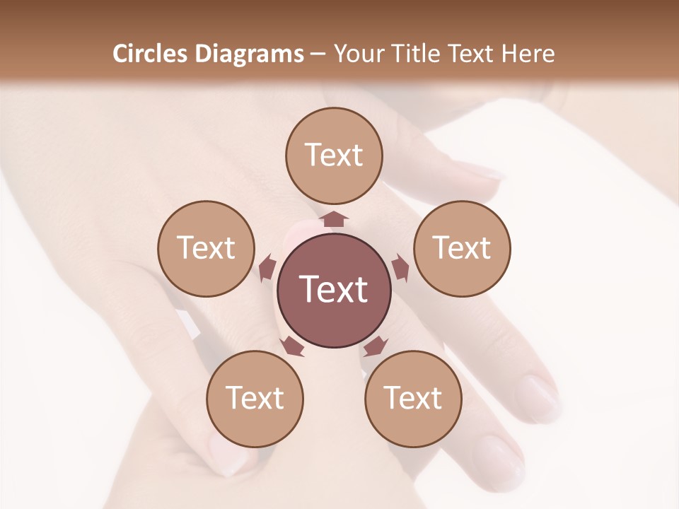 Two Hands Touching Each Other With A Brown Background PowerPoint Template