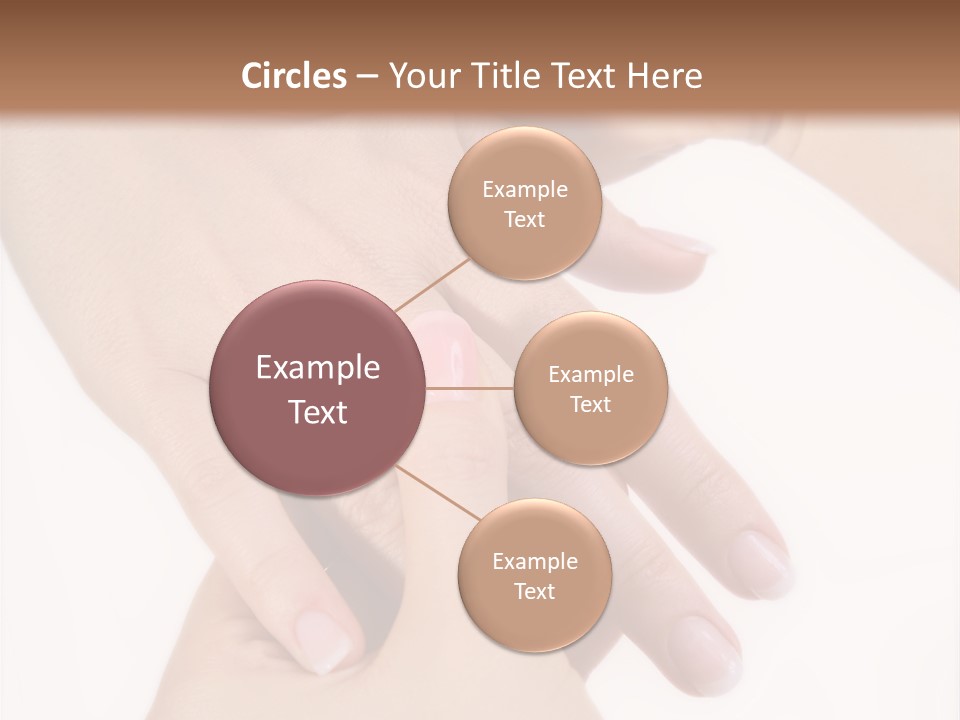 Two Hands Touching Each Other With A Brown Background PowerPoint Template