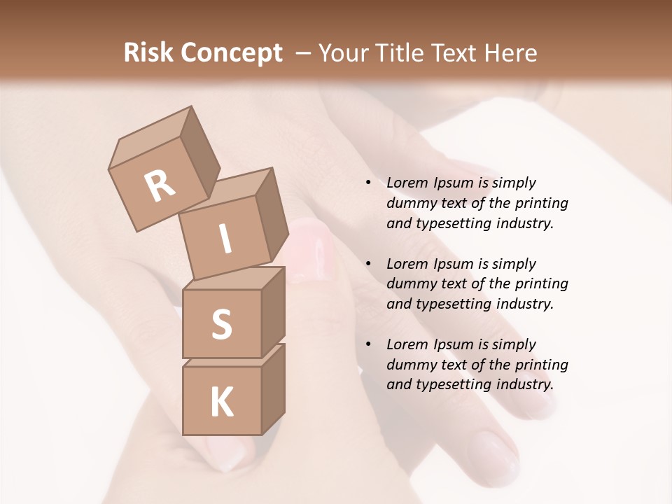 Two Hands Touching Each Other With A Brown Background PowerPoint Template