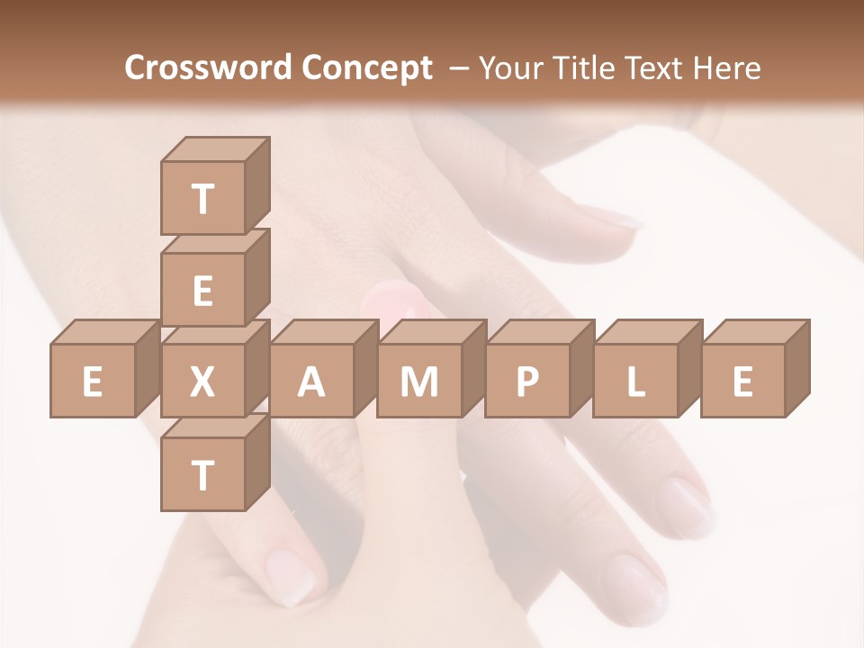 Two Hands Touching Each Other With A Brown Background PowerPoint Template