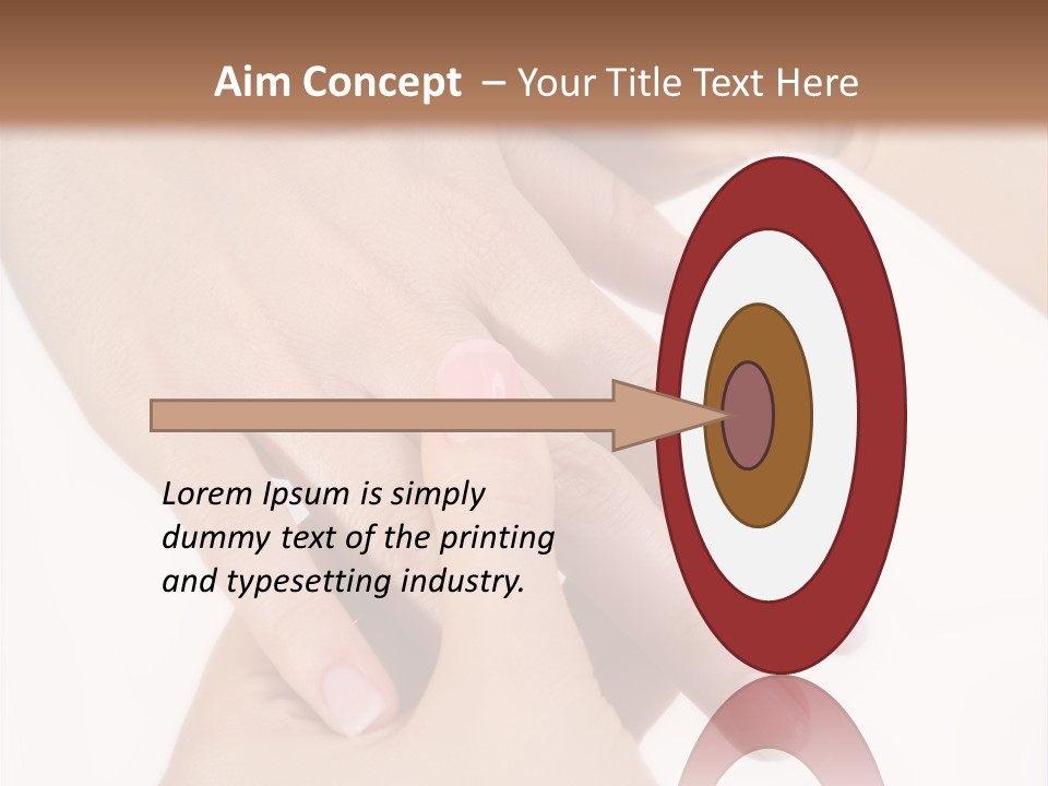 Two Hands Touching Each Other With A Brown Background PowerPoint Template