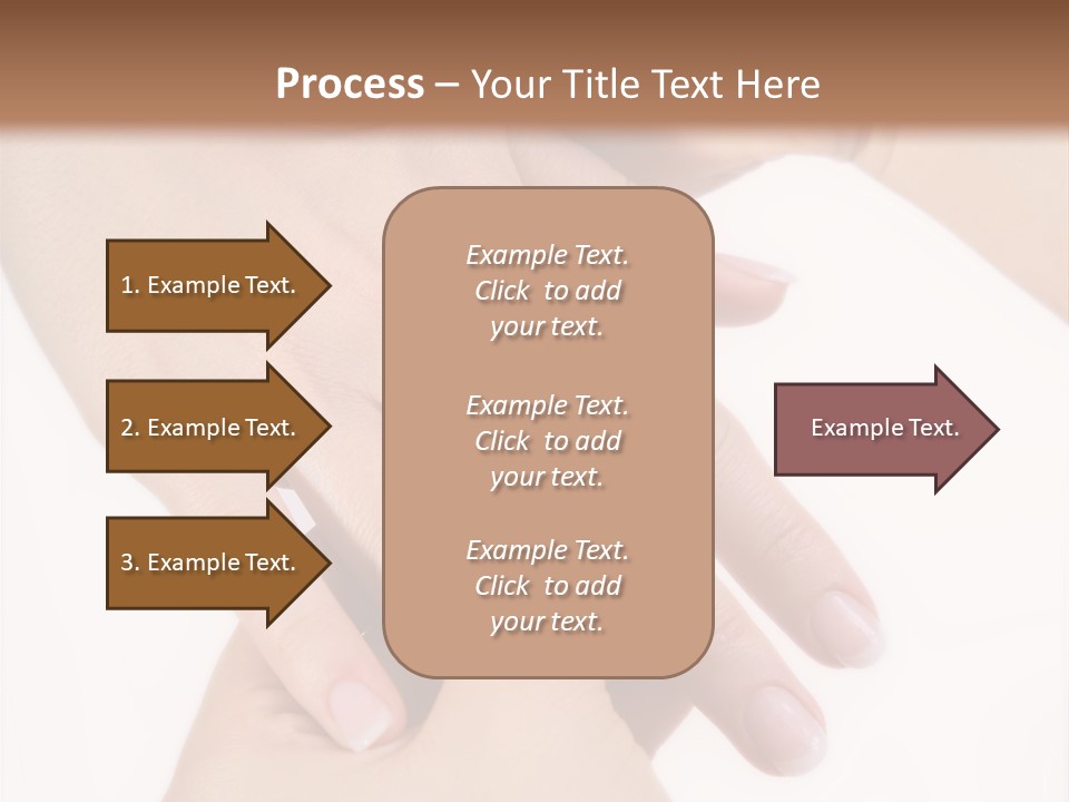 Two Hands Touching Each Other With A Brown Background PowerPoint Template