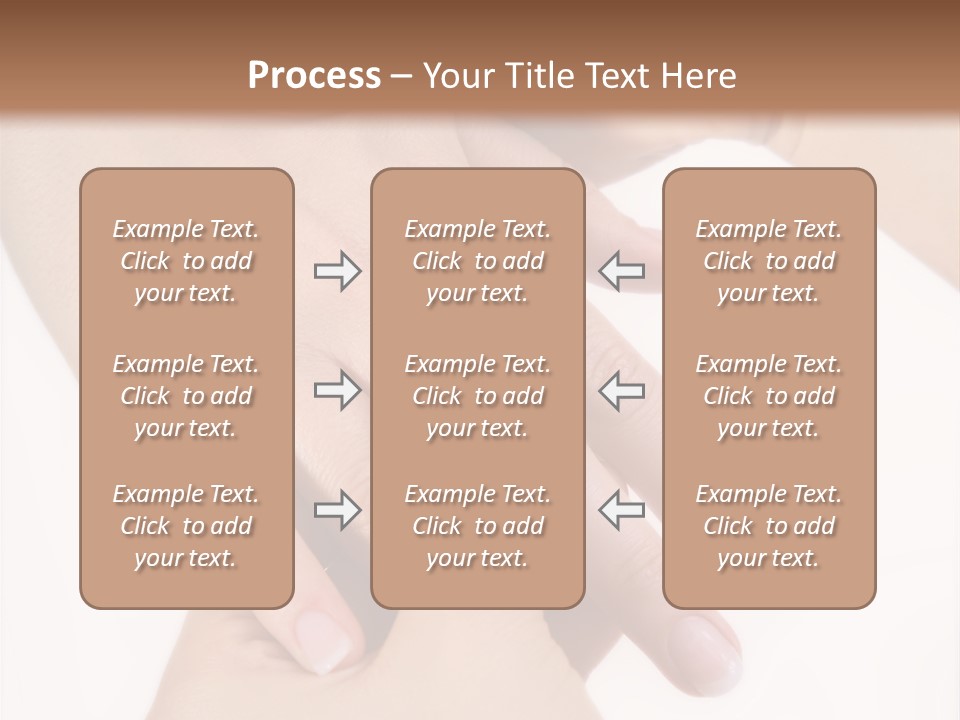 Two Hands Touching Each Other With A Brown Background PowerPoint Template