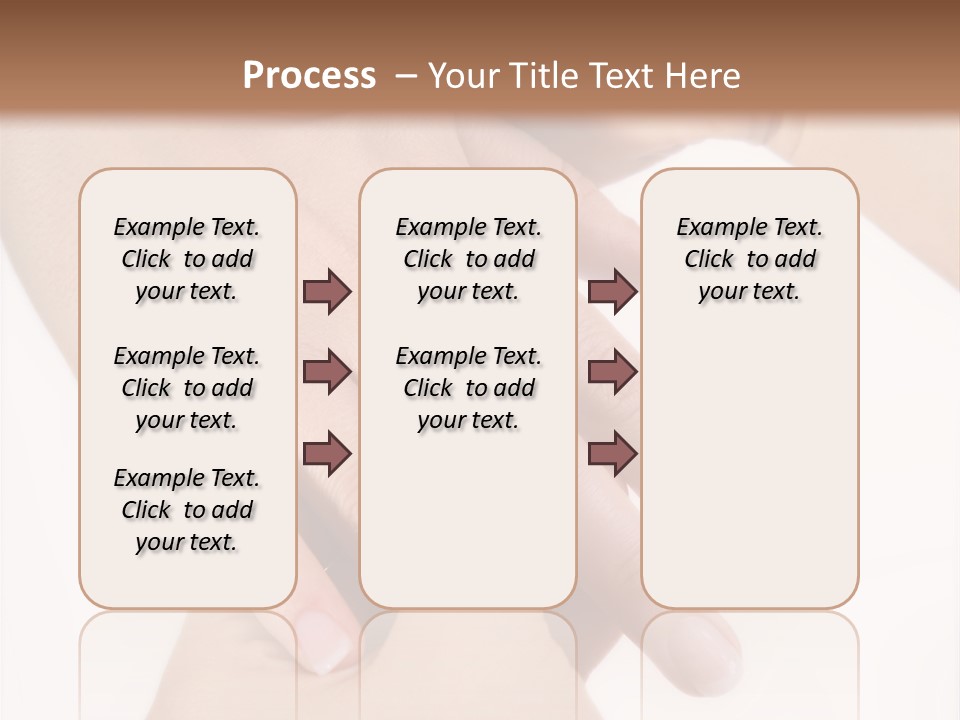 Two Hands Touching Each Other With A Brown Background PowerPoint Template