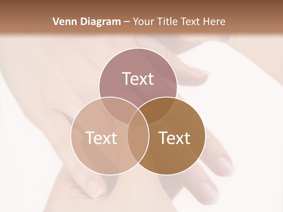Two Hands Touching Each Other With A Brown Background PowerPoint Template