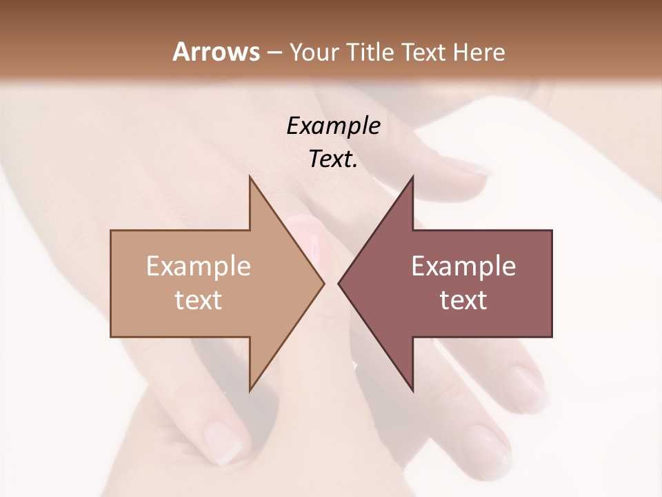 Two Hands Touching Each Other With A Brown Background PowerPoint Template