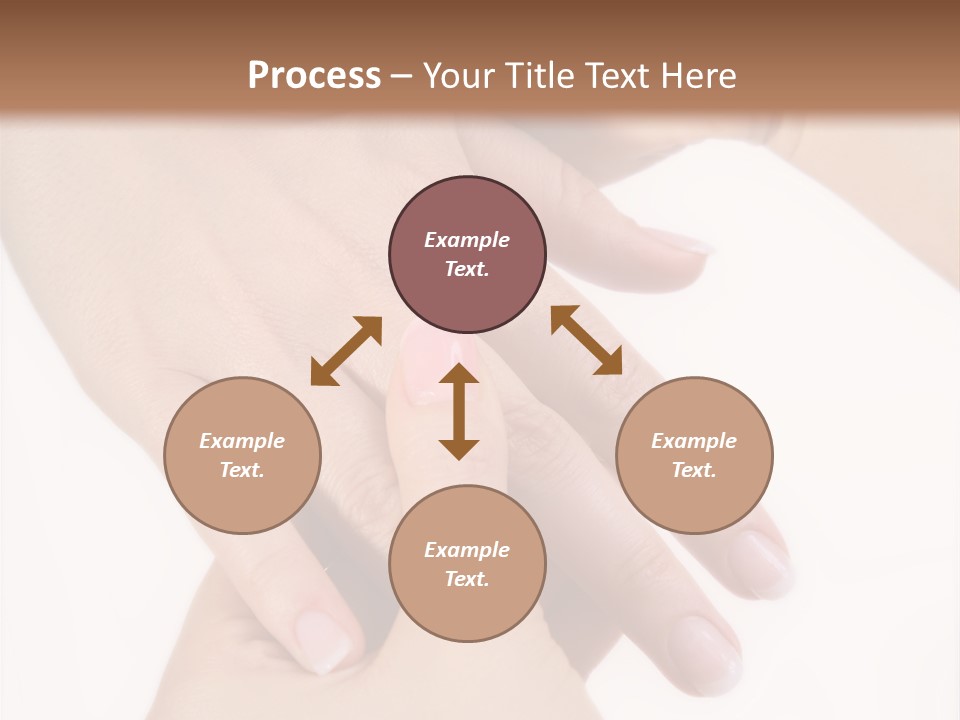 Two Hands Touching Each Other With A Brown Background PowerPoint Template