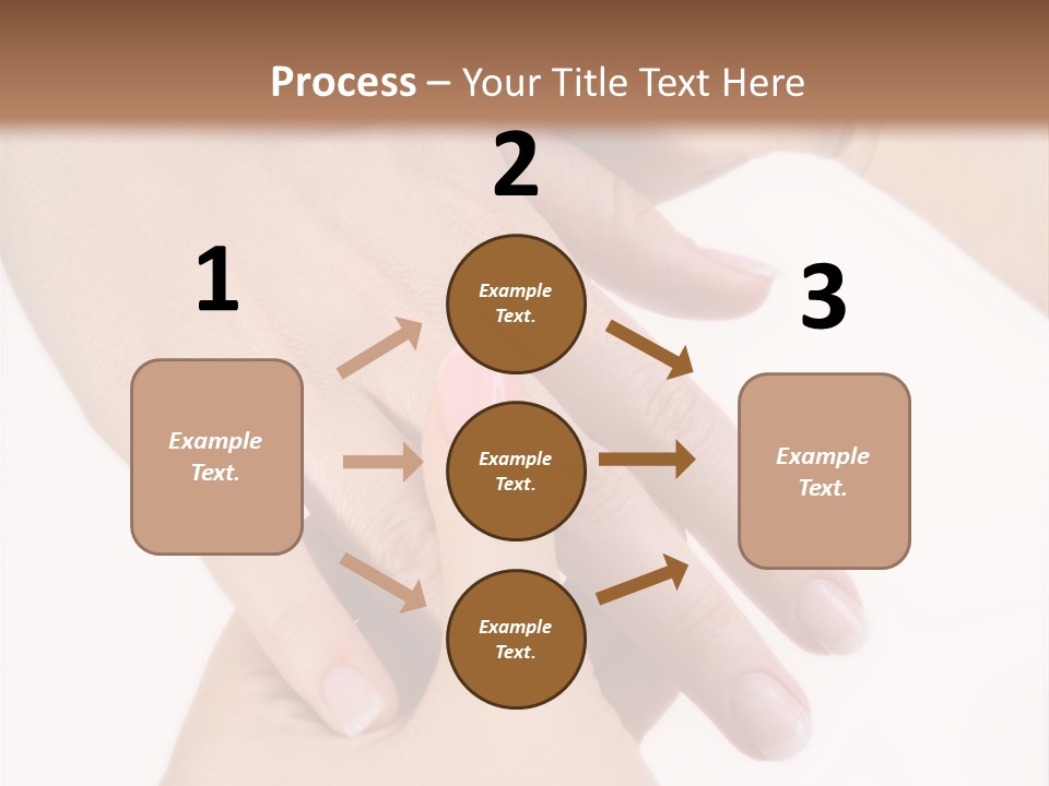 Two Hands Touching Each Other With A Brown Background PowerPoint Template