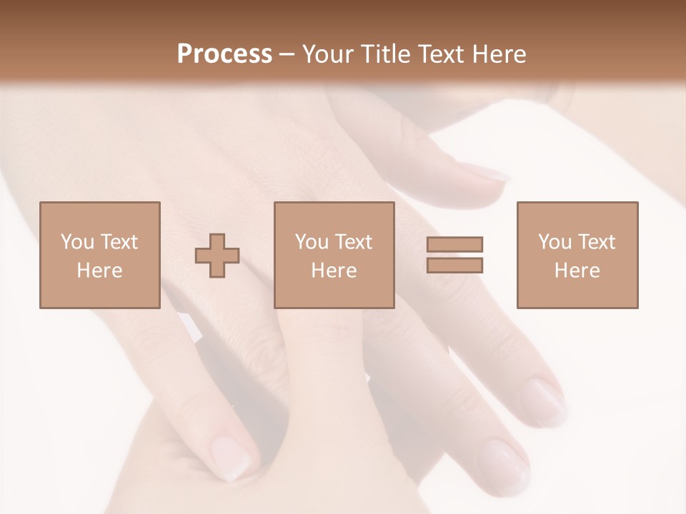 Two Hands Touching Each Other With A Brown Background PowerPoint Template