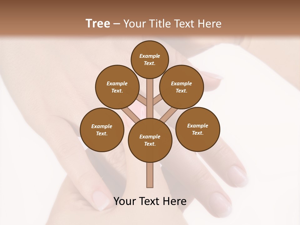 Two Hands Touching Each Other With A Brown Background PowerPoint Template