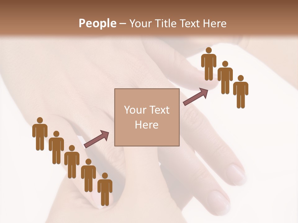 Two Hands Touching Each Other With A Brown Background PowerPoint Template