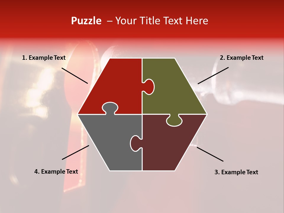 Key & Keyhole With Light Coming From It PowerPoint Template
