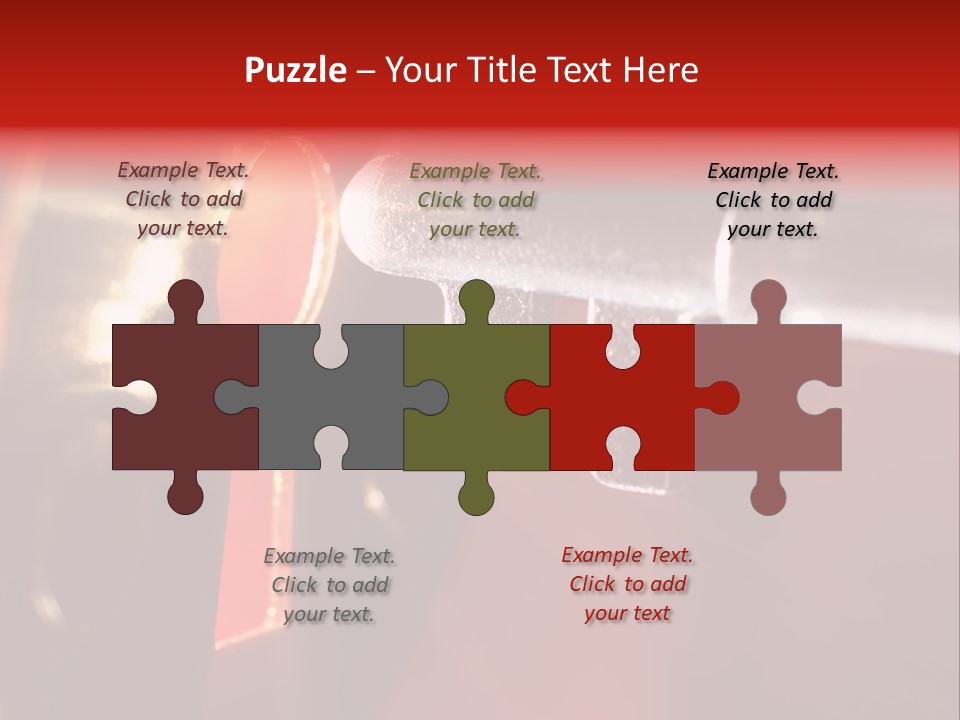 Key & Keyhole With Light Coming From It PowerPoint Template