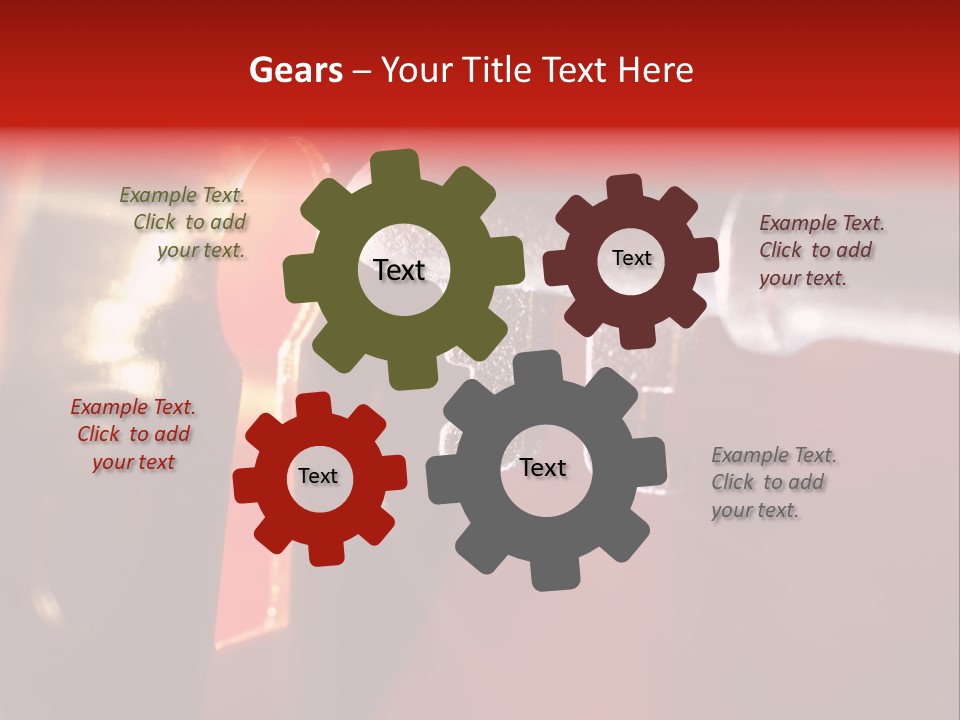 Key & Keyhole With Light Coming From It PowerPoint Template