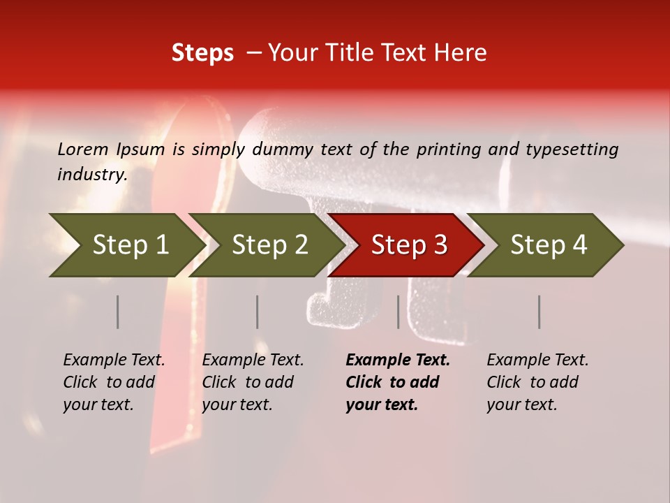 Key & Keyhole With Light Coming From It PowerPoint Template