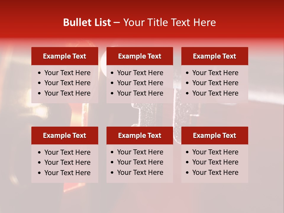 Key & Keyhole With Light Coming From It PowerPoint Template