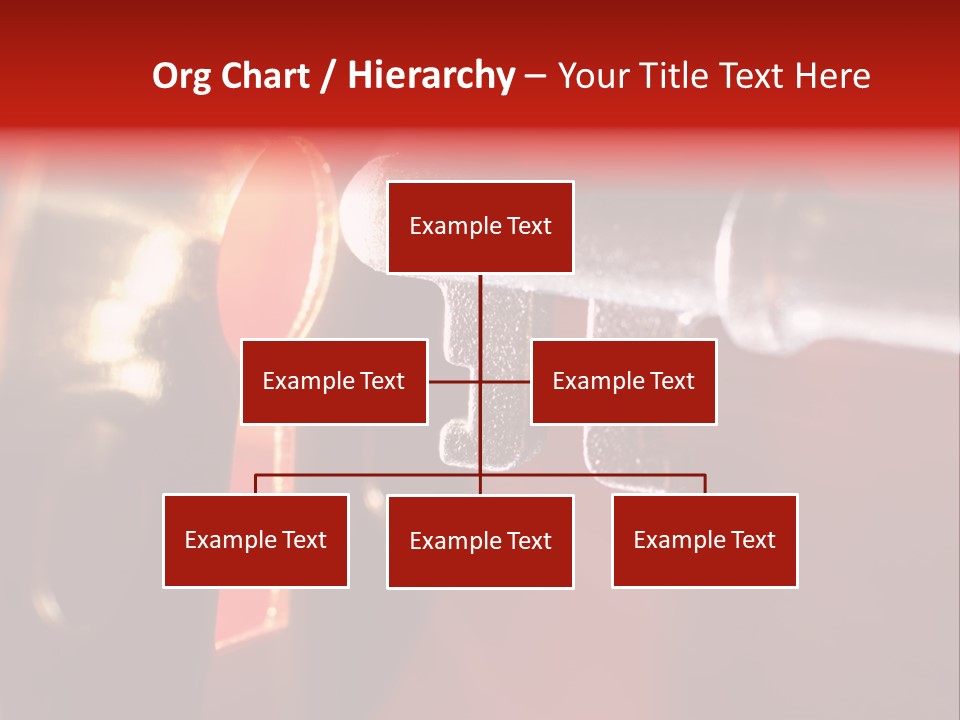 Key & Keyhole With Light Coming From It PowerPoint Template