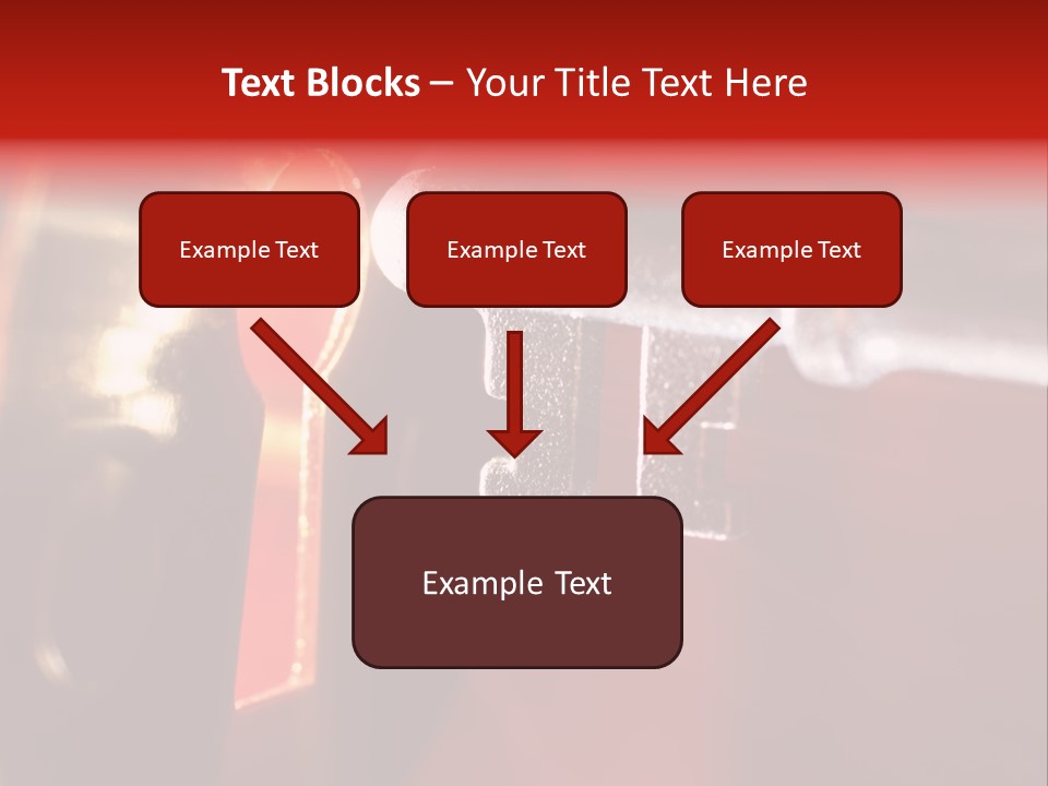 Key & Keyhole With Light Coming From It PowerPoint Template