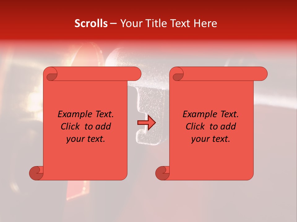 Key & Keyhole With Light Coming From It PowerPoint Template