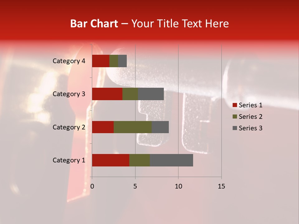 Key & Keyhole With Light Coming From It PowerPoint Template