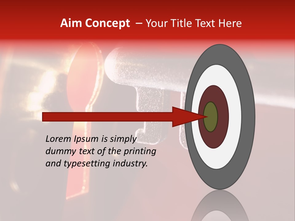 Key & Keyhole With Light Coming From It PowerPoint Template