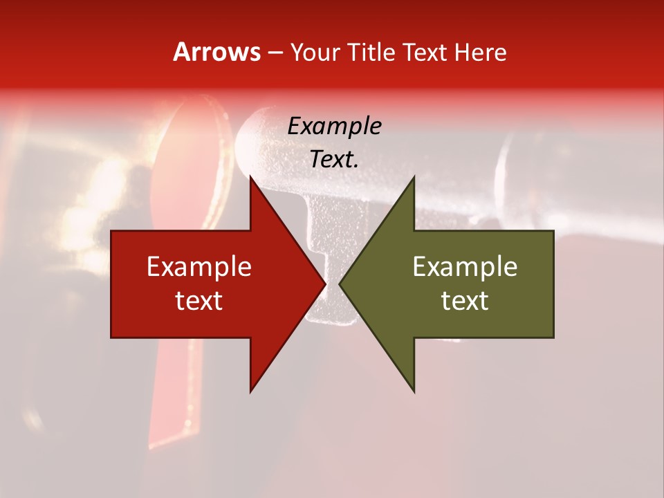 Key & Keyhole With Light Coming From It PowerPoint Template